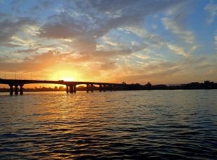 Coucher de soleil sur le Nil à Louxor